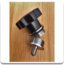 IN STOCK  Boiler cap base with bakelite knob & O-ring